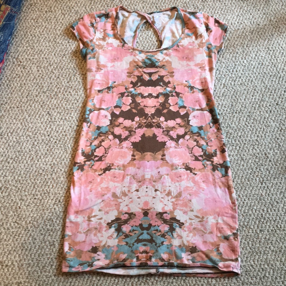 Floral form fitting dress